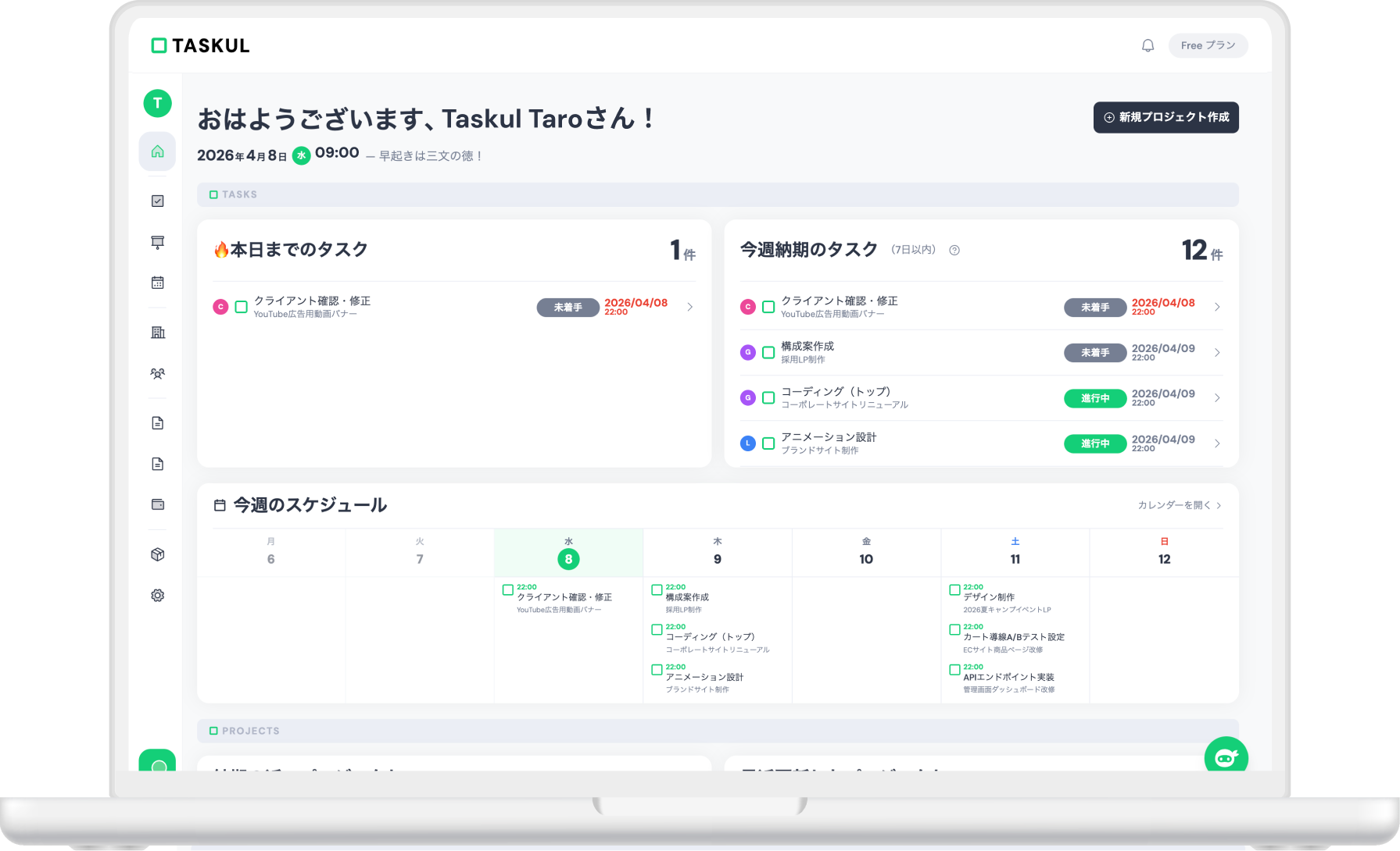 TASKULダッシュボード