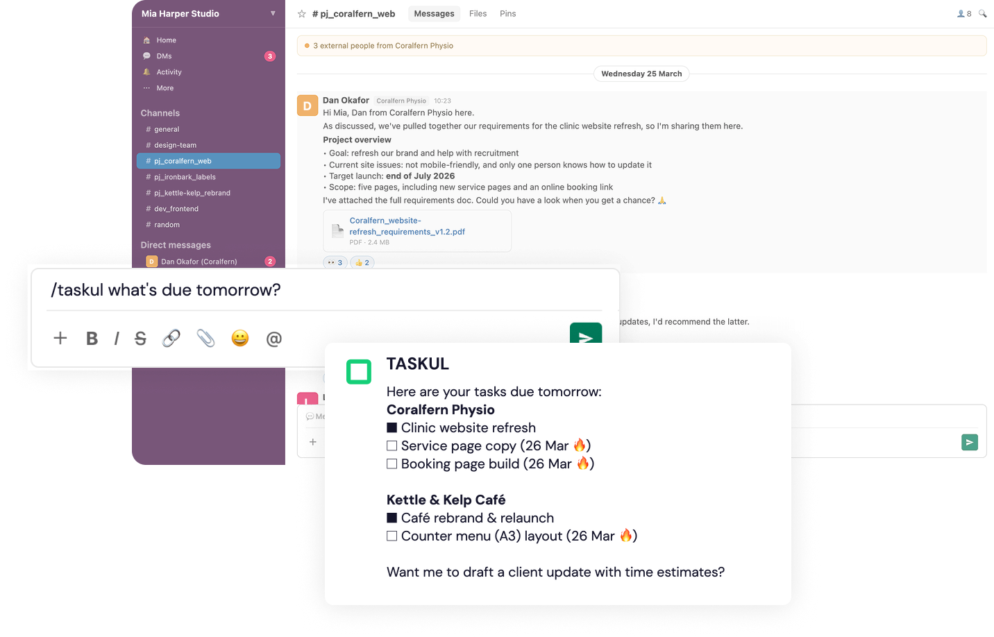 Slack integration