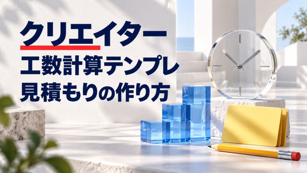 クリエイターの工数計算テンプレート｜見積もりの作り方