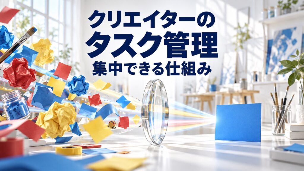 クリエイターのタスク管理術｜集中できる仕組みの作り方