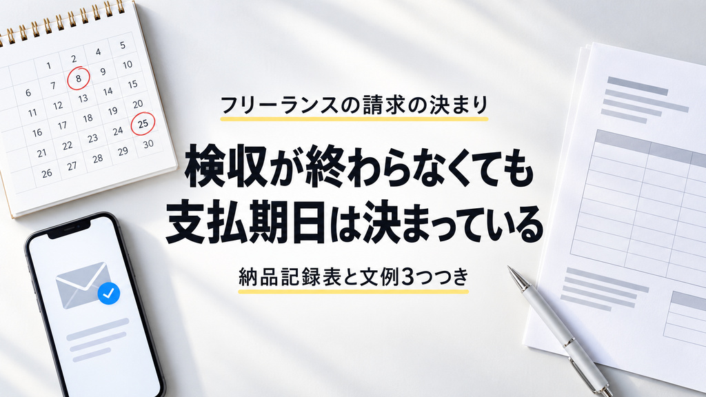 納品後の検収が終わらないときは？フリーランス法の支払期日と文例3つ