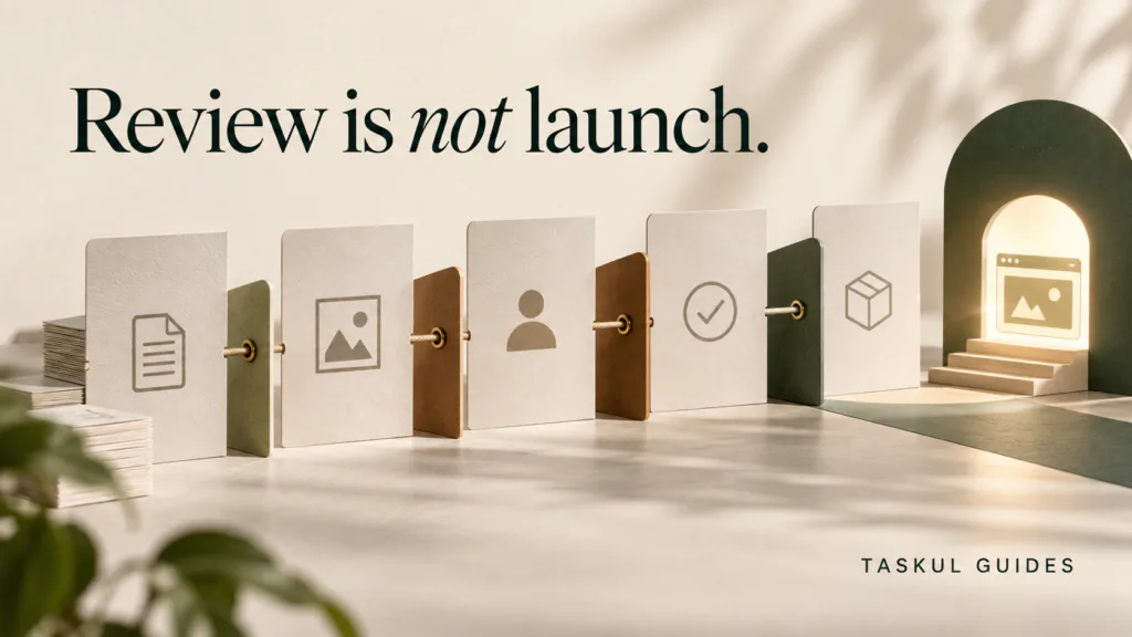 A website project distinguishes client review, approval and launch.