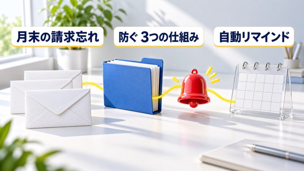 月末の請求忘れを防ぐ3つの仕組み｜自動リマインドの設計
