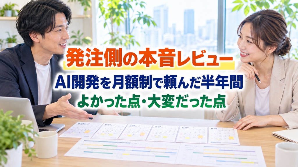 AI開発の外注を月額制で頼んだ本音レビュー｜TASKULはこうして作られた