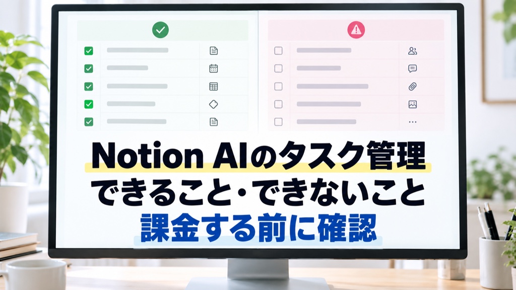 Notion AIでタスク管理はどこまで自動化できる？料金と限界【2026年版】