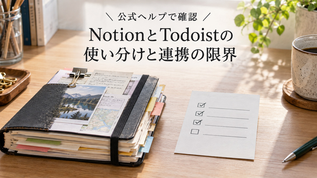NotionとTodoistの使い分け｜連携・同期はどこまでできる？