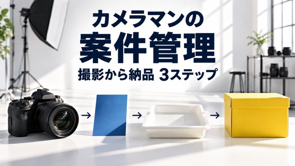カメラマンの案件管理術｜撮影から納品まで3ステップ