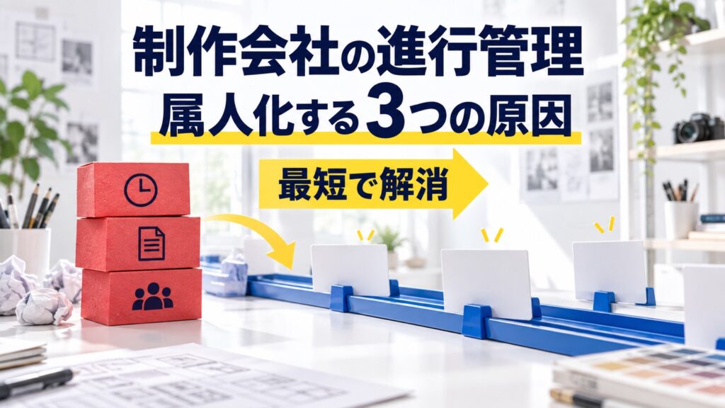 制作会社の進行管理が属人化する原因3つと解消の最短手順