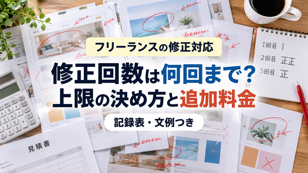 修正回数は何回まで？フリーランスが上限を決めて超えた分を追加料金にする手順