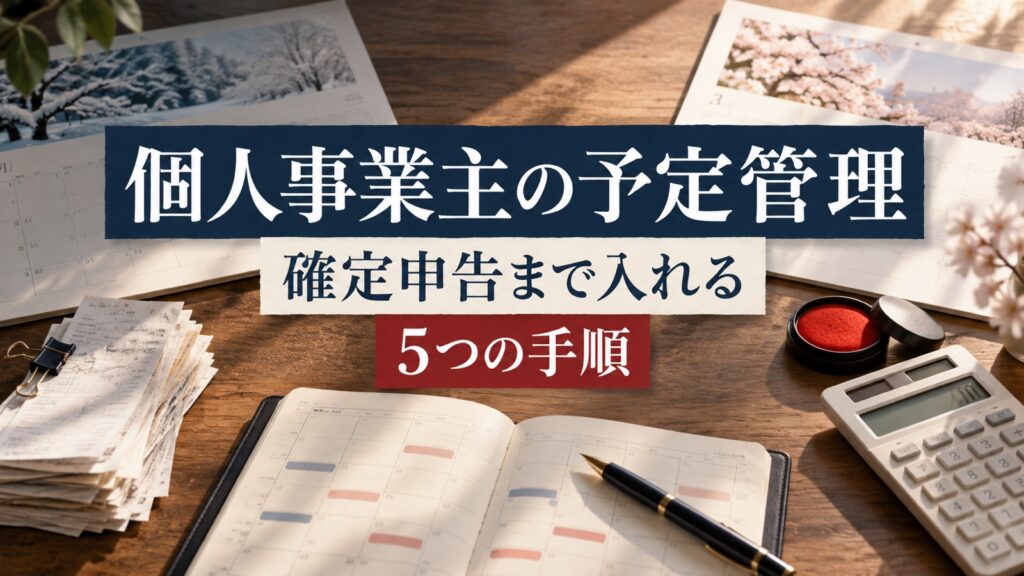 個人事業主のスケジュール管理｜確定申告まで組み込む5手順