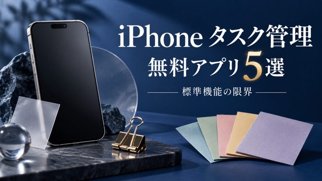 タスク管理アプリiPhone無料5選｜標準リマインダーの限界