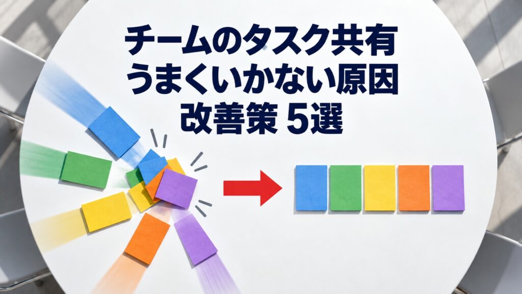 チームのタスク共有がうまくいかない原因と改善策5選