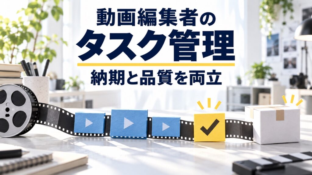 動画編集者のタスク管理術｜納期と品質を両立する方法