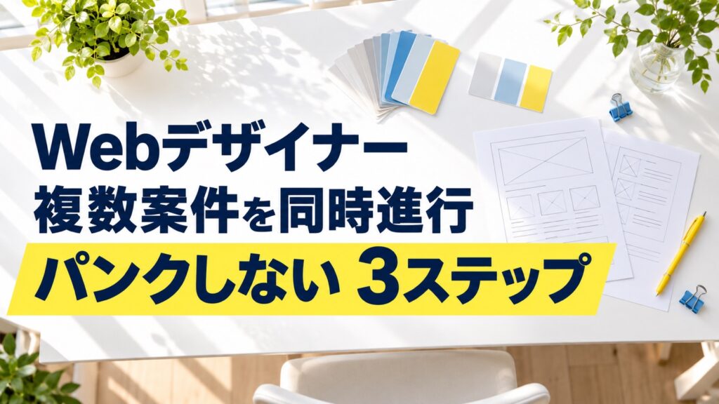 Webデザイナーの同時進行術｜パンクしない3ステップ