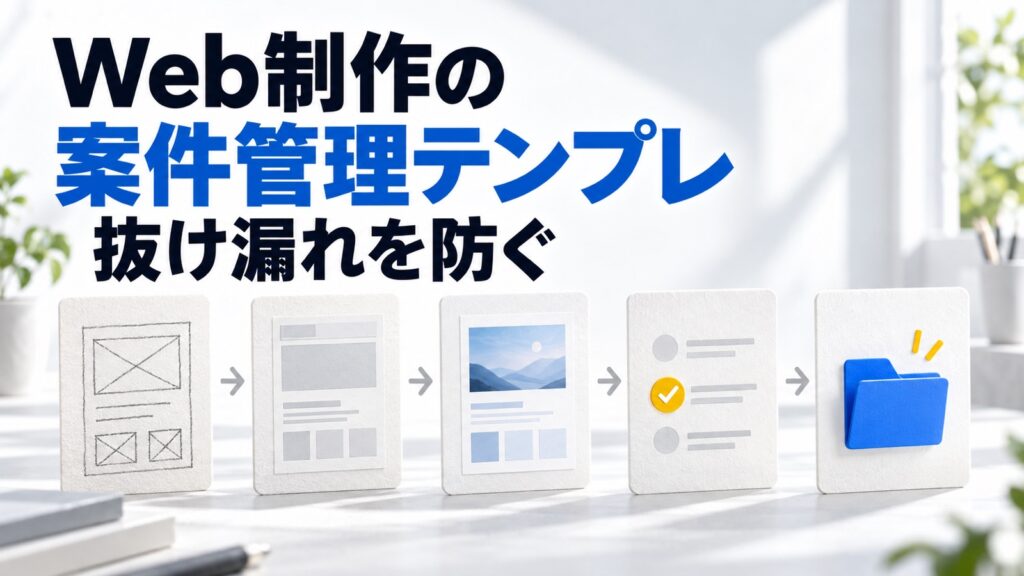 Web制作の案件管理テンプレート｜抜け漏れを防ぐ項目設計