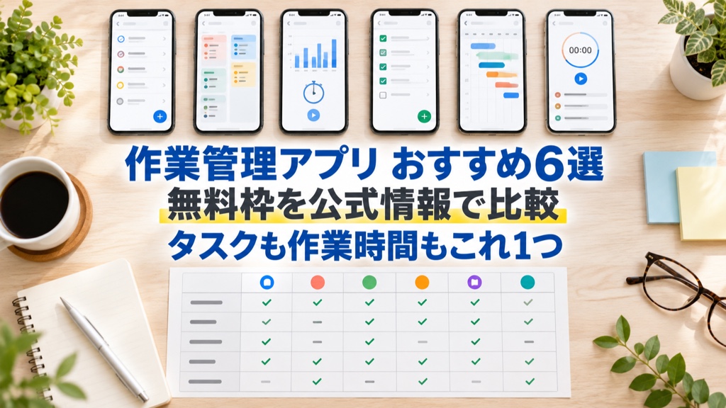 作業管理アプリおすすめ6選｜タスクと作業時間を無料で一元管理【2026年版】