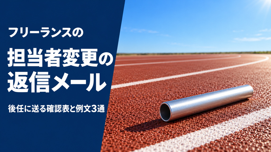 担当者変更の返信メール例文3通｜進行中の案件を後任に引き継ぐ確認表（フリーランス）