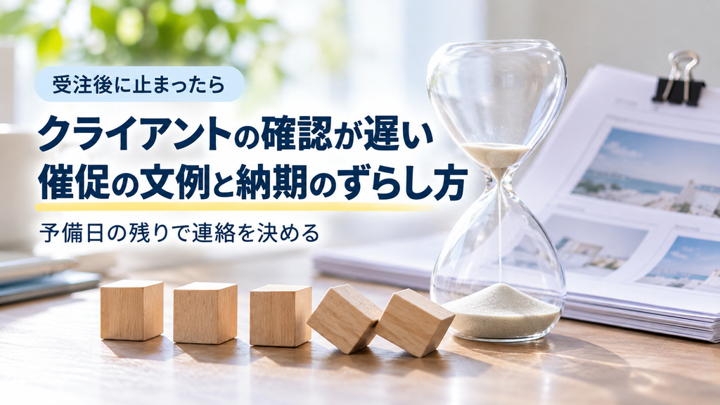 クライアントの確認が遅い・返信が来ないときの催促文例と納期のずらし方