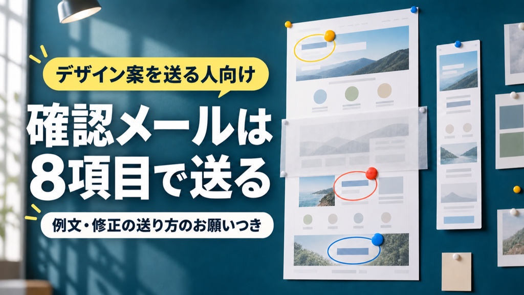 デザイン案の確認依頼メール例文|見てほしい所・修正の送り方・期限を書く