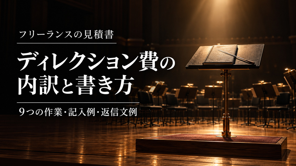 ディレクション費とは？フリーランスの見積への書き方｜内訳の記入例と説明の文例