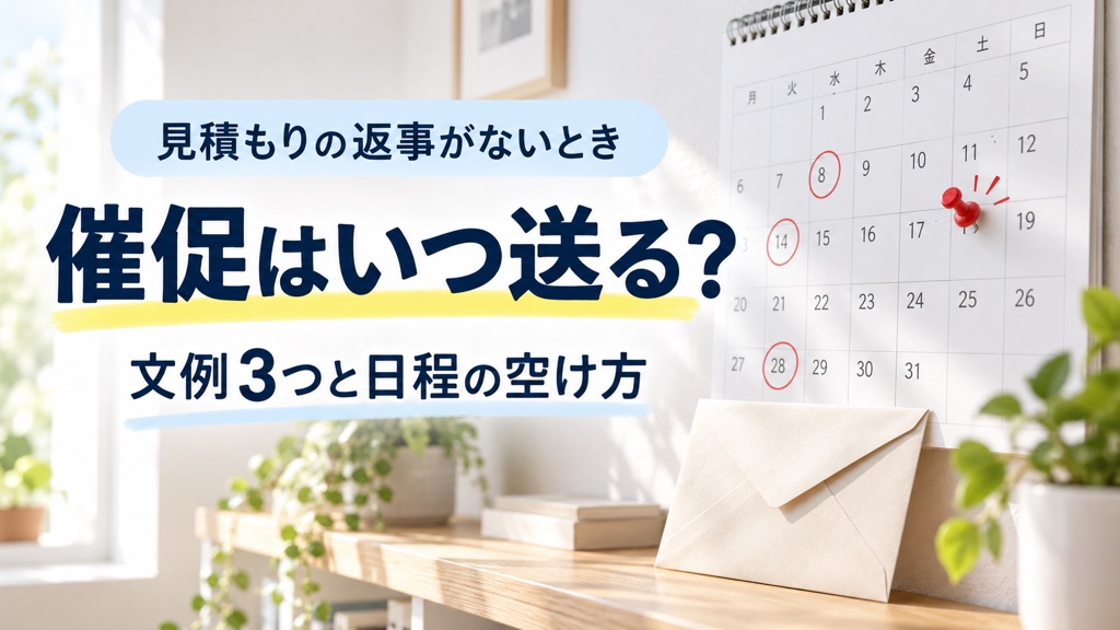 見積もりの催促メールは何日後?返事がないときの文例3つと日程の扱い方
