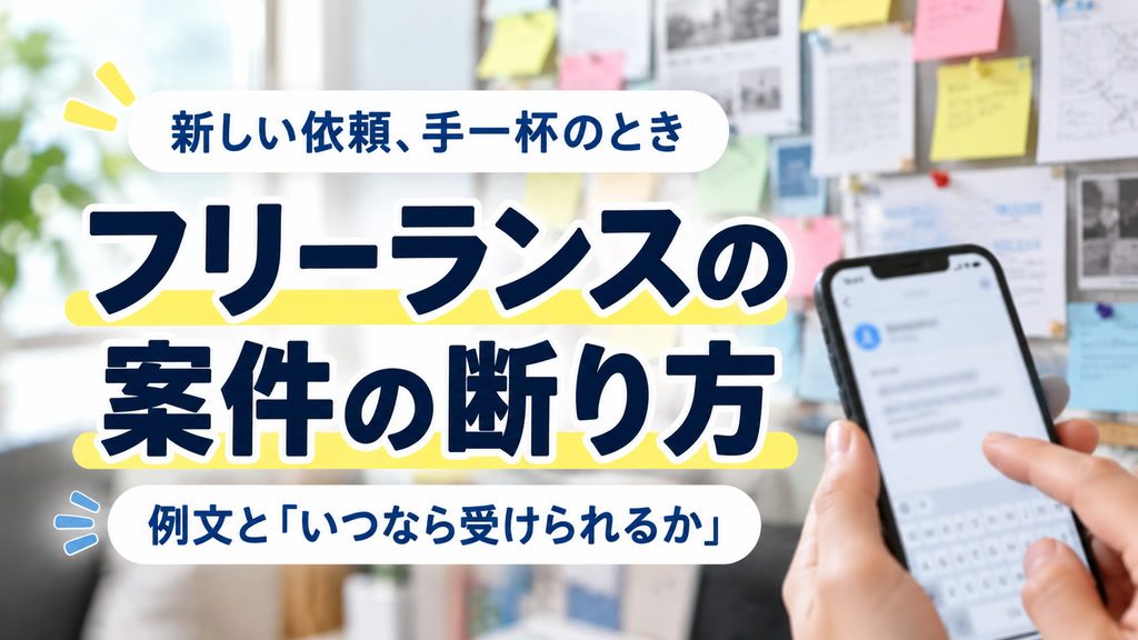 フリーランスの案件の断り方｜メール例文と「いつなら受けられるか」の出し方