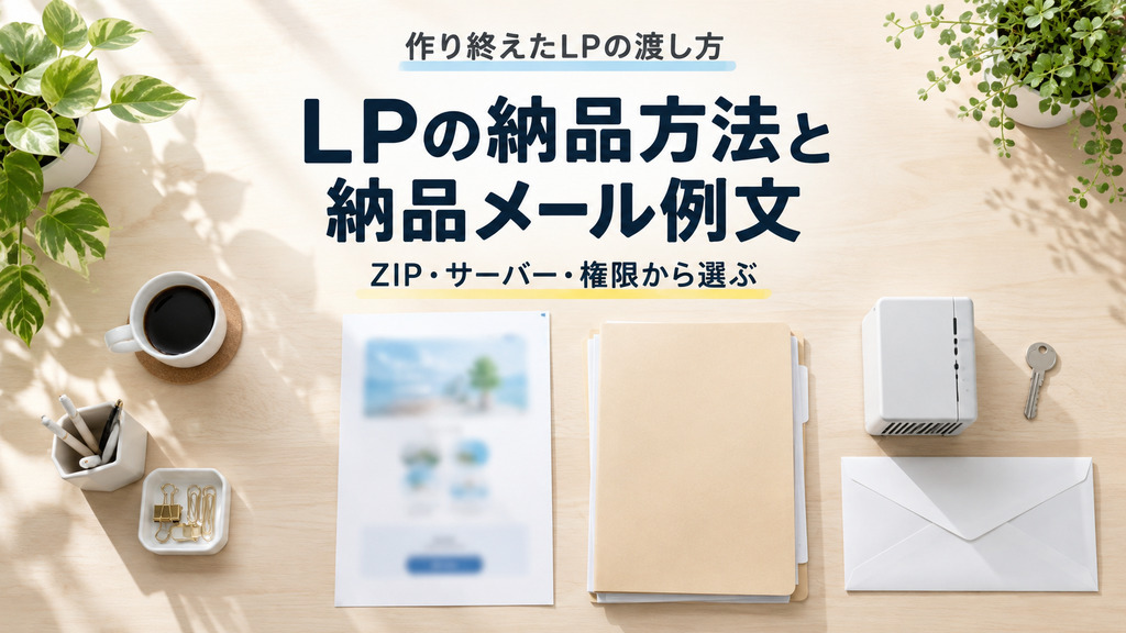 LPの納品方法と納品メール例文・件名|ZIP・サーバー・権限の選び方