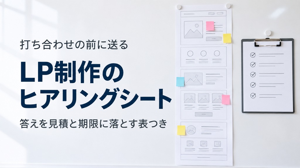 LP制作のヒアリングシート テンプレート|素材待ちを防ぐ聞き方と期限の決め方