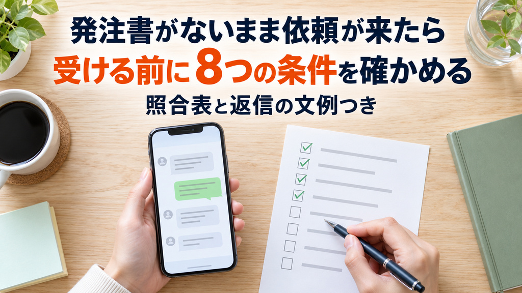 取引条件の明示とは？発注書のない依頼で受ける側が確かめる8項目と返信文例