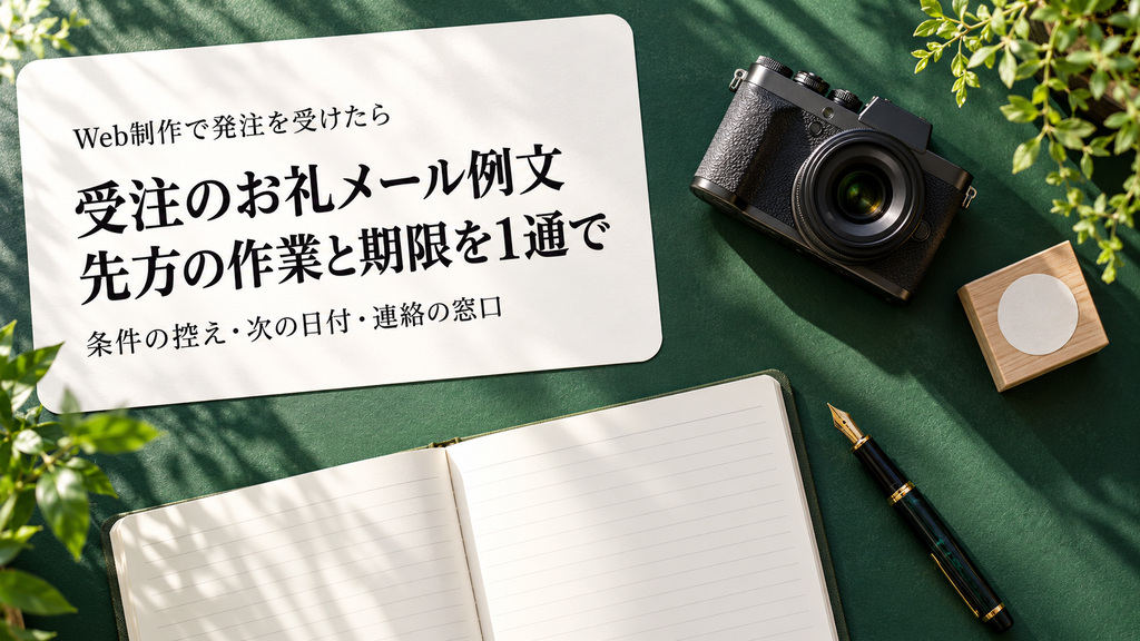 受注のお礼メール例文｜Web制作で発注が決まった日に送る1通と最初の段取り