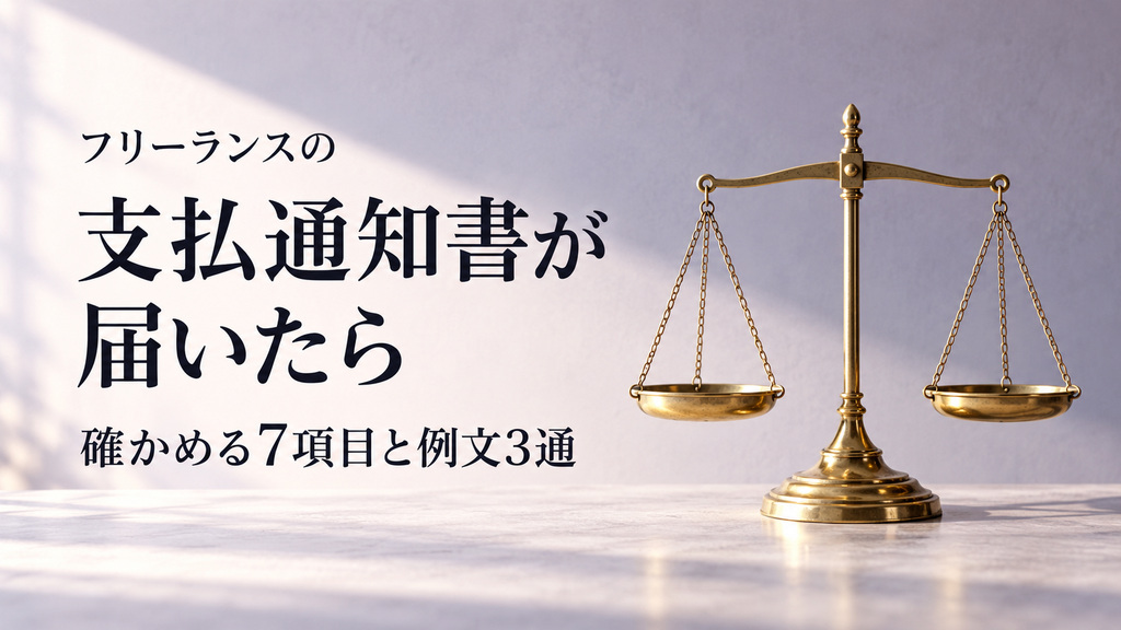支払通知書が届いたら｜フリーランスが確かめる7項目と間違いの連絡例文3通