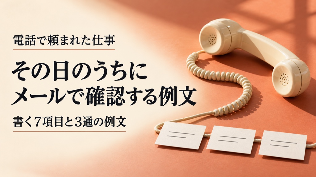 電話の内容をメールで確認する例文｜仕事の依頼を受けた後に送る1通と書く7項目