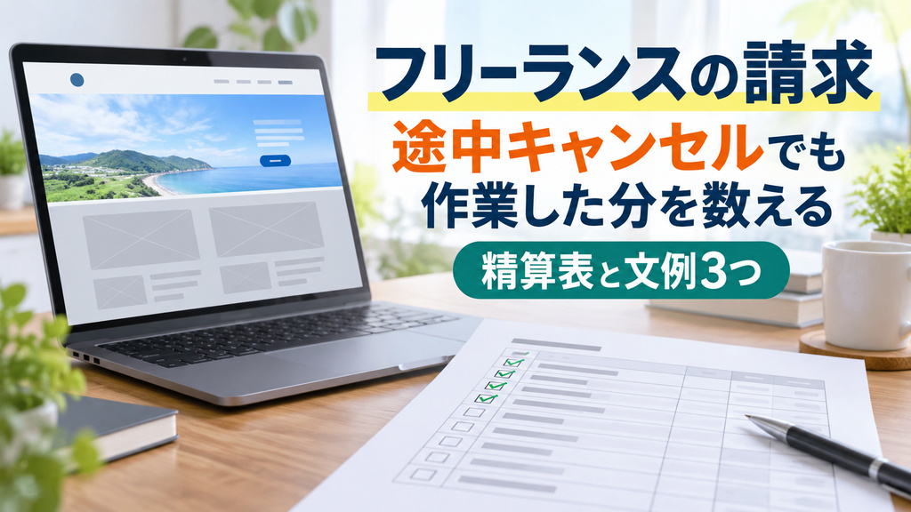 途中キャンセルされた案件、作業した分は請求できる?フリーランスの精算表と文例3つ