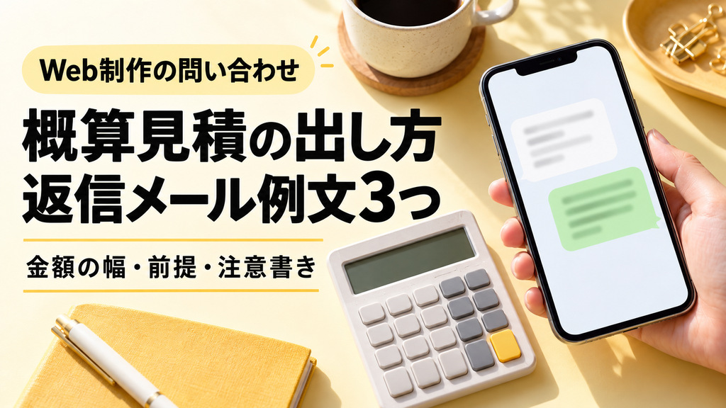 概算見積の出し方とメール例文|「だいたいいくら?」に幅と前提で返す