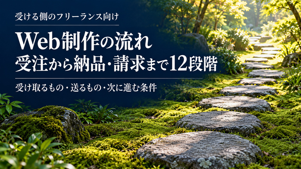 Web制作の受注から納品までの流れ|フリーランス向け12段階の一覧表と各段階で送るもの