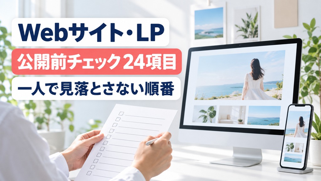 Webサイト公開前のチェックリスト｜一人で見落とさない24項目と自動化できる範囲